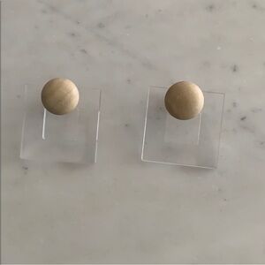 Lucite Square Earrings